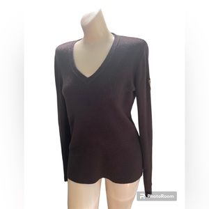 Lauren Jeans Company Women’s Sweater Pullover 100% Wool Brown SZ XL